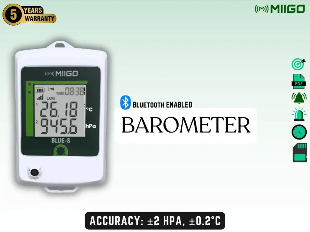Digital Barometer And Temperature Data Logger - Bluetooth