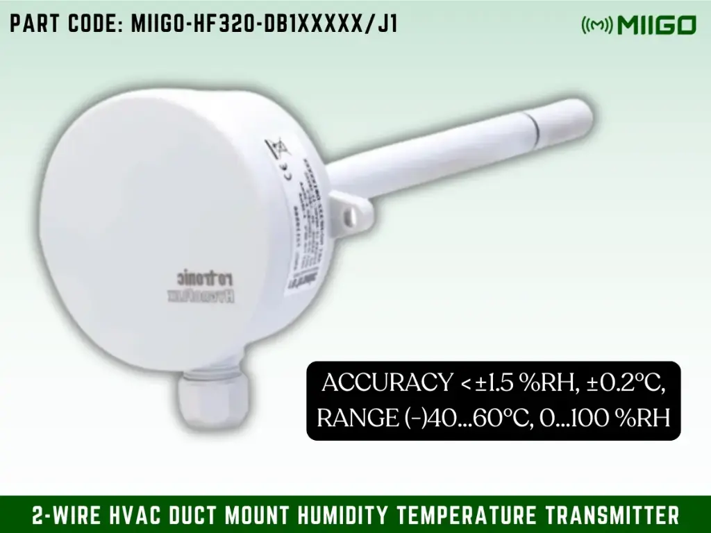HF320-DB1 Duct Mount Humidity Temperature Transmitter