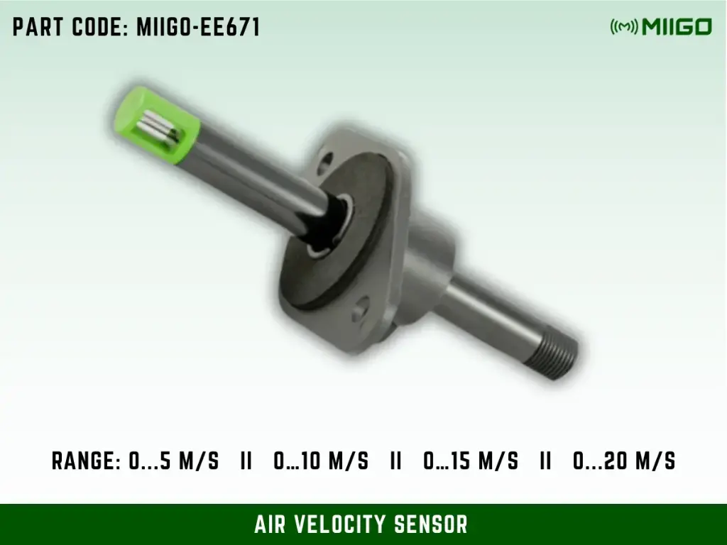 MIIGO - EE671 Compact Air Velocity Sensor – High-Precision HVAC & Process Monitoring