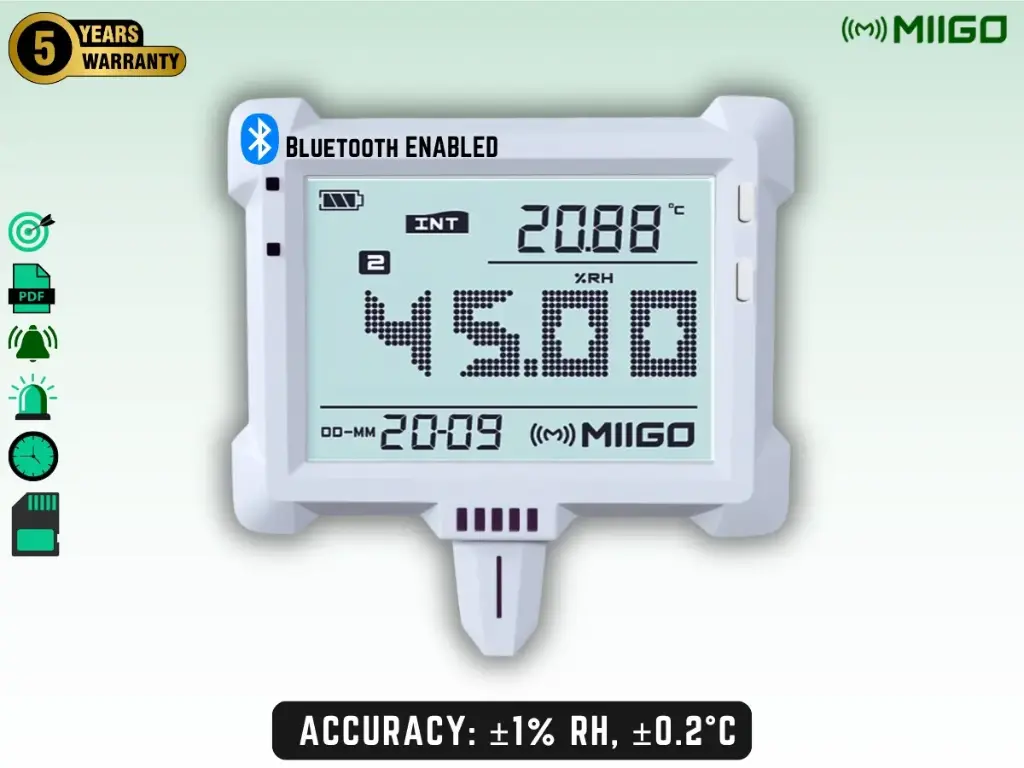 Humidity Temperature Data Logger -
 Bluetooth