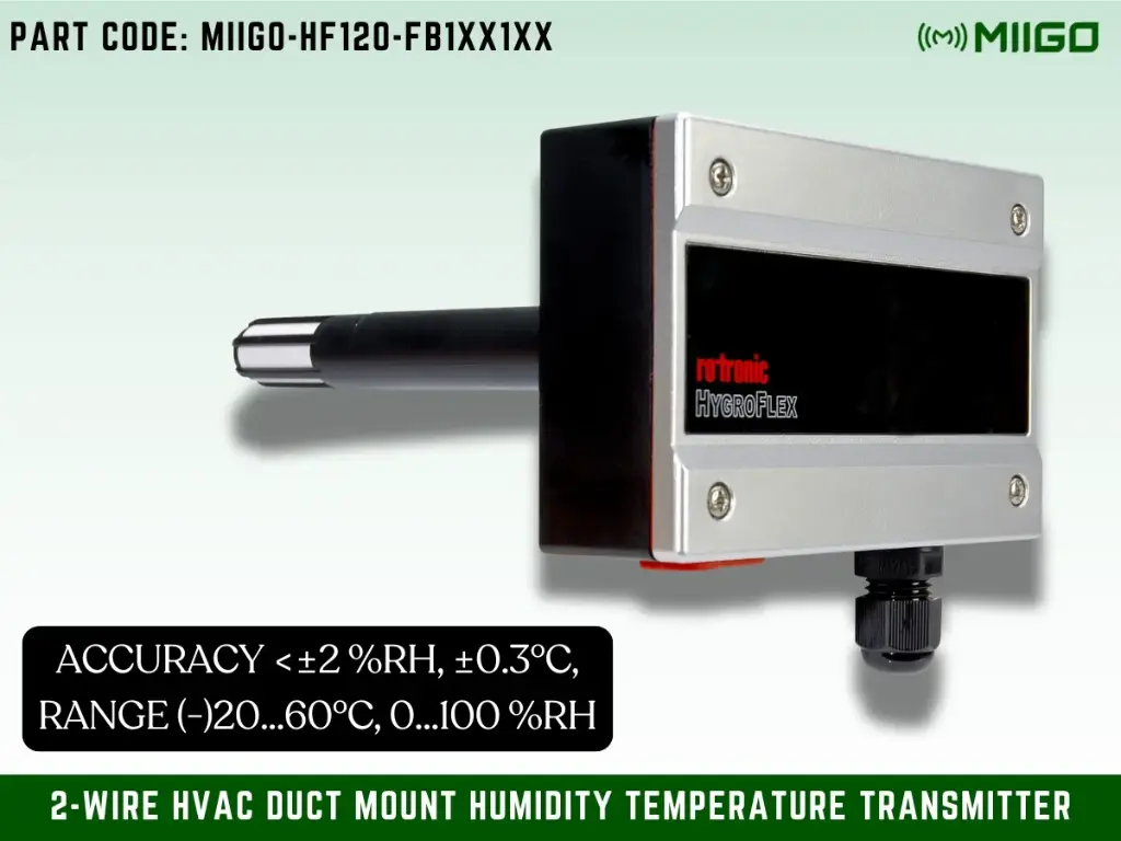 HF120-FB1  Duct Mount Humidity Temperature Transmitter