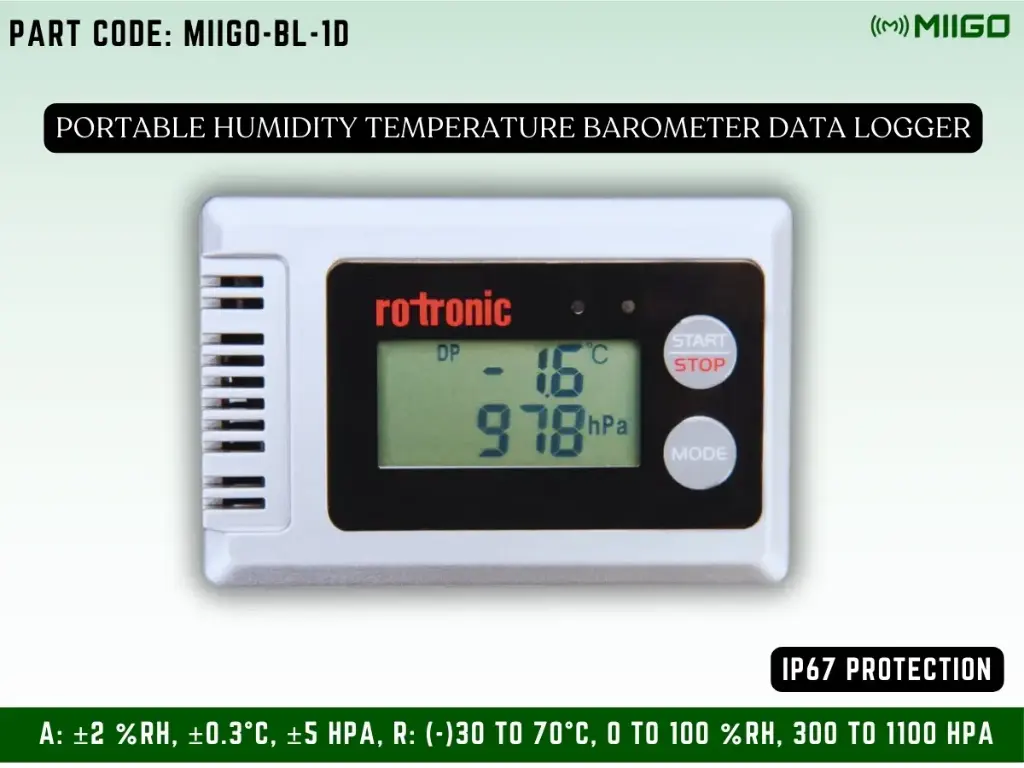 MIIGO - BL-1D Humidity Temperature Barometer Data Logger