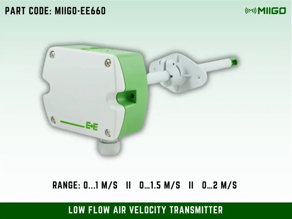 MIIGO - EE660 Low Airflow Sensor – High-Precision HVAC & Cleanroom Monitoring
